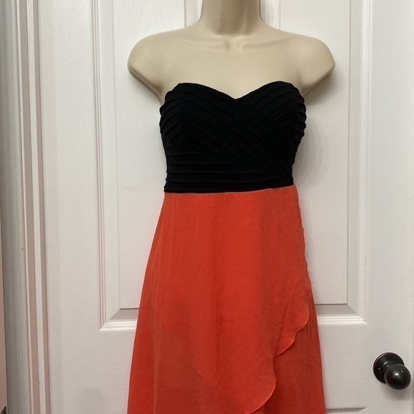 Windsor Strapless High Low Backless Dress Pink Black Small - Picture 2 of 9